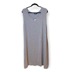 ti Voglio Grey &  Pink Stars Sleeveless Night Dress